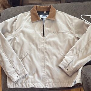 Old Navy Beige Jacket with Brown Collar